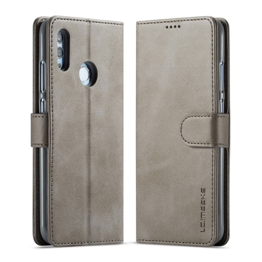 LC.IMEEKE Huawei P Smart 2019 nahkainen suojakotelo - Harmaa