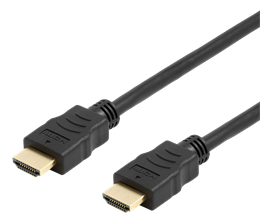 Taipuisa HDMI-kaapeli, High Speed HDMI With Ethernet, 4K, Ultra HD Taajuudella 60 Hz, 1 M, Kullatut