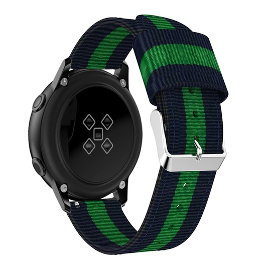 Samsung Galaxy Watch Active 20mm nylon watchband - Blue / Green