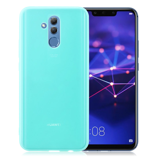 Huawei Mate 20 Lite matta pintainen silikooni muovinen pehmeä takasuoja kuori - Vaalean Sininen