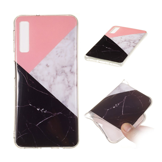 Samsung Galaxy A7 (2018) IMD marmori kuviollinen pehmeä silikooni muovinen takasuoja kuori - Tyyli O