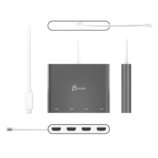 USB-C™ To 4-Port HDMI™ Multi-Monitor Adapter