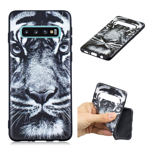 Samsung Galaxy S10 Plus kohokuvioitu kuosi Suojakotelo - Tiikeri
