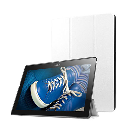 Gaarder Lines Lenovo Tab A10-30 Nahkakotelo Standillä - Valkoinen