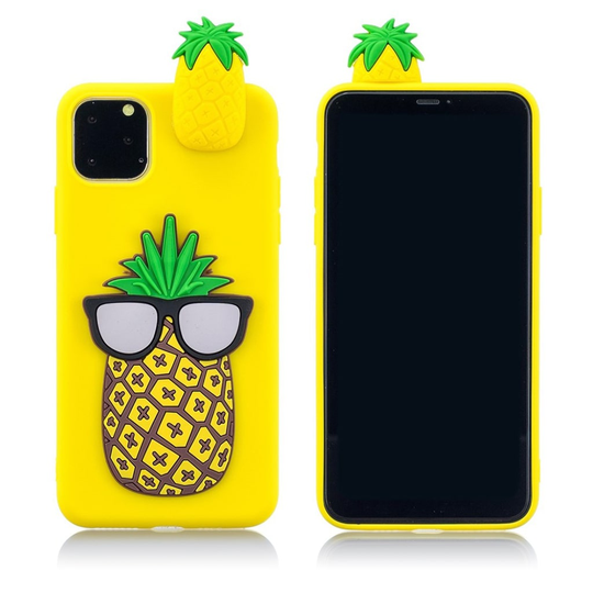 Cute 3D iPhone 11 kuoret - Cool Keltainen Ananas