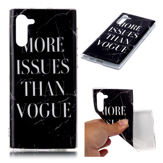 Marble Samsung Galaxy Note 10 kuoret - Sanat Mustalla
