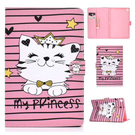 Samsung Galaxy Tab A 10.1 (2019) pattern leather case - Princess Cat