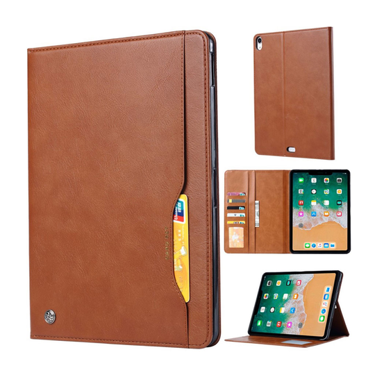 iPad Pro 11 inch (2018) monipuolinen taivutettava syneetti nahkainen suojakotelo - Ruskea