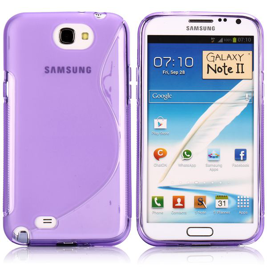 S-Line Läpikuultava (Violetti) Samsung Galaxy Note 2 Suojakuori