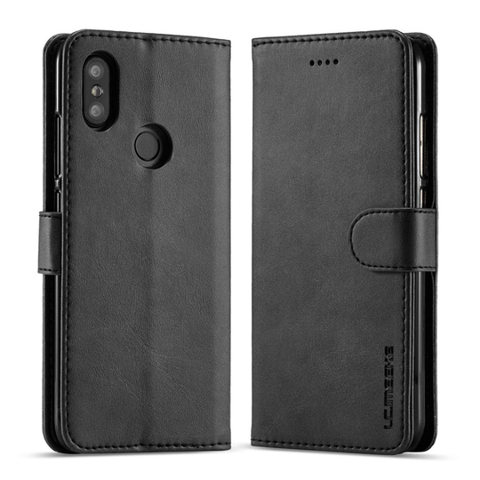 LC.IMEEKE Xiaomi Mi A2 nahkainen suojakotelo - Musta