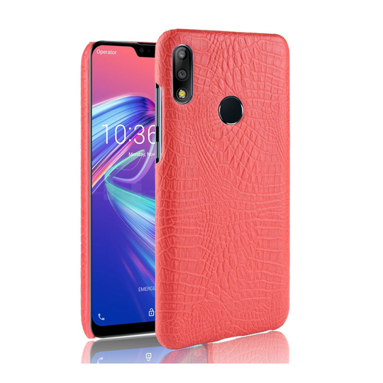 Asus ZenFone Max Pro (M2) krokotiili pintainen nahkainen suojakotelo - Punainen