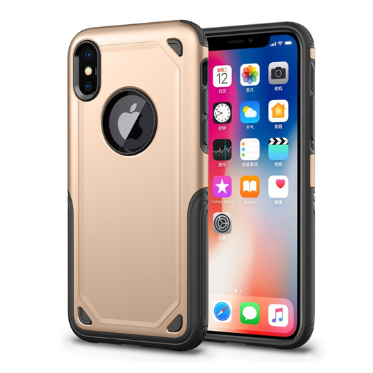 iPhone X tyylikäs suojakuori - Kulta