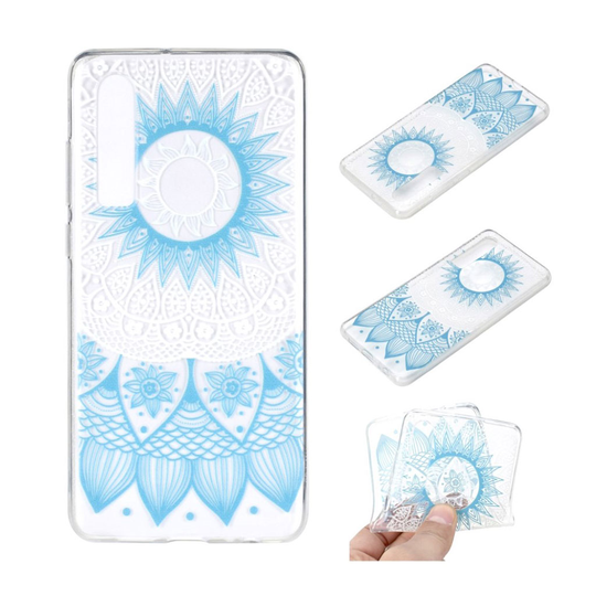 Huawei P30 printtikuvio pehmeä suojakotelo - Sininen Mandala