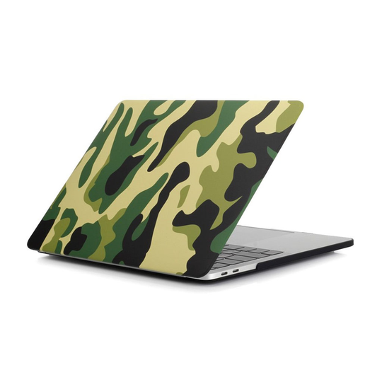 MacBook Pro 13 Touchbar Kuvallinen Kova Muovi Suoja Kuori - Camo Vihreä