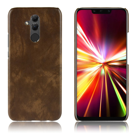 Huawei Mate 20 Lite liitsihedelmä jyvä pintainen synteetti nahkainen takasuoja kuori - Ruskea