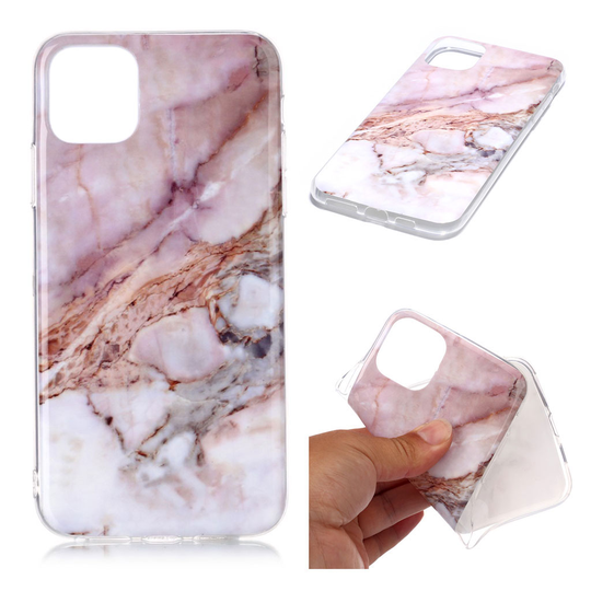 Marble iPhone 11 Pro Max kuoret - Pinkki / oranssi marmori