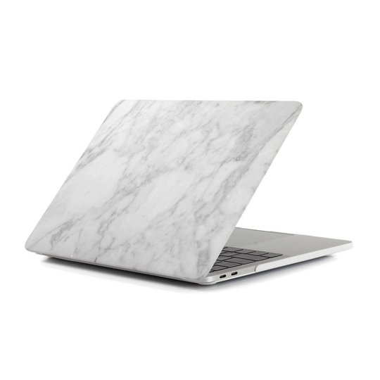 MacBook Pro 13 Touchbar Kuvallinen Kova Muovi Suoja Kuori - Marmori/ Vaalean Harmaa