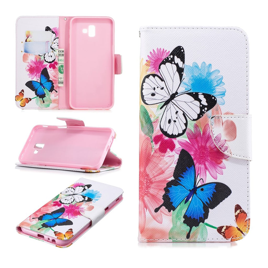 Wonderland Samsung Galaxy J6 Plus (2018) kotelot - Perhonen ja Kukka