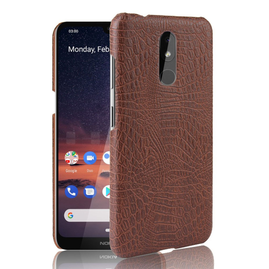 Croco Nokia 3.2 kuoret - Ruskea