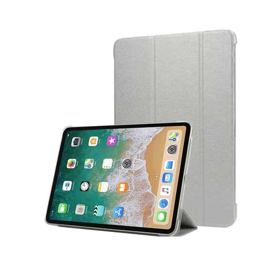 iPad Pro 11 inch (2018) kolmio taivutettava synteetti nahkainen suojakotelo - Harmaa