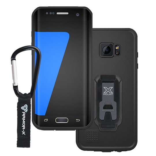 Armor-X MX Samsung Galaxy S7 edge IP68 vedenkestävä suojakotelo - Musta