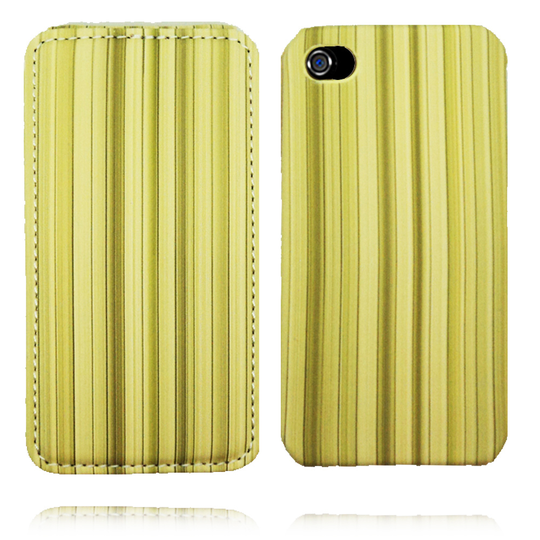 Bamboo Look iPhone 4 Suojakotelo (Vaaleanvihreä)