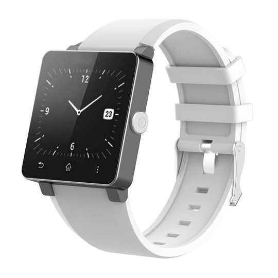 Sony SmartWatch 2 Säädettävä TPE Kellon Vaihto Ranneke - Valkoinen