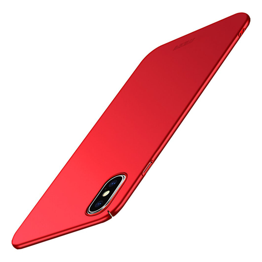 iPhone XS MOFI kova ja ohut himmeä muovinen takasuoja kuori - Punainen