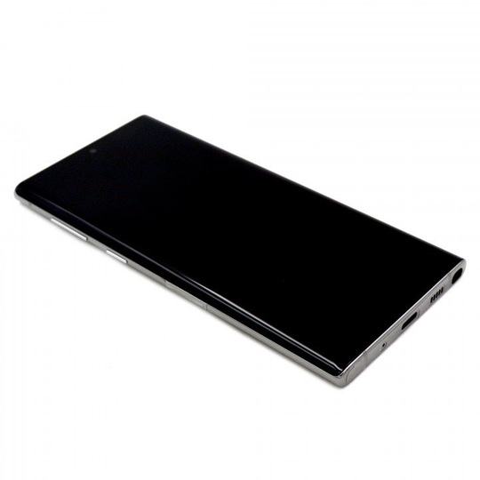 Samsung Note 10 (N970F) Näyttö rungolla (Alkuperäinen) - Hopea / Aura Glow