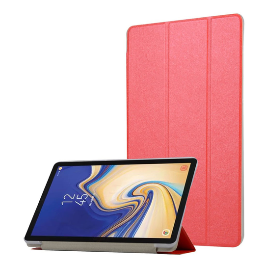 Samsung Galaxy Tab S4 Silkin pehmeä synteetti nahkainen tabletti suojakuori - Punainen