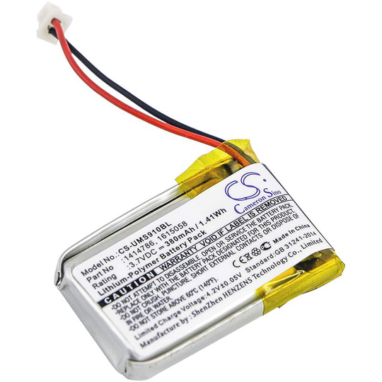 Unitech MS910 MS910-CUBB00-SG MS910-CUBB00-TG akku 380mAh
