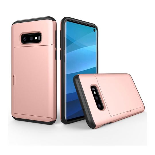 Samsung Galaxy S10e korttipaikallinen hybrid Suojakotelo - Punakulta