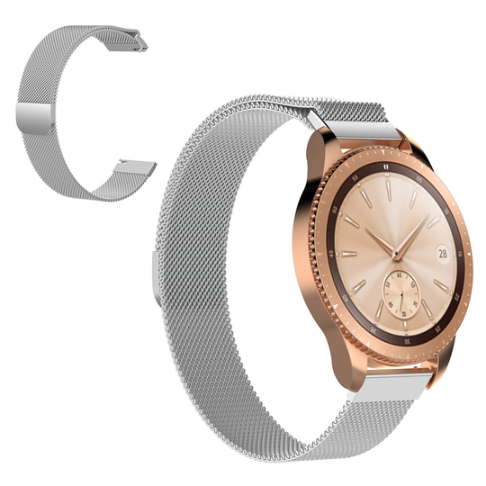 Samsung Galaxy Watch Active 20mm milanese stainless steel watch band - Silver