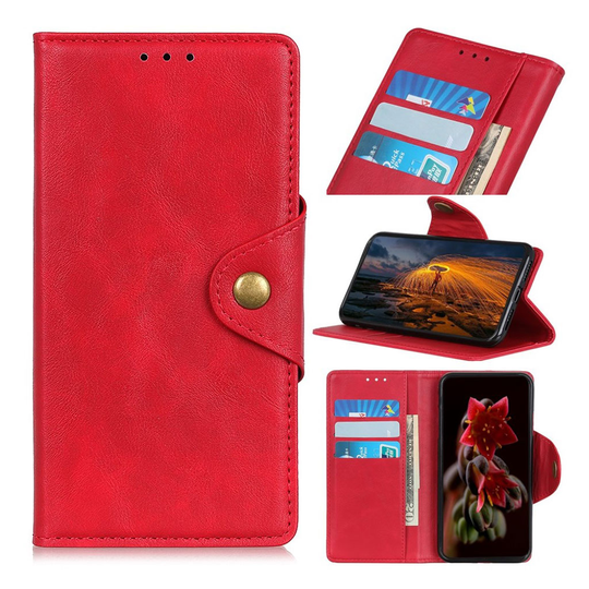 Alpha Xiaomi Redmi Note 8 flip kotelot - Punainen