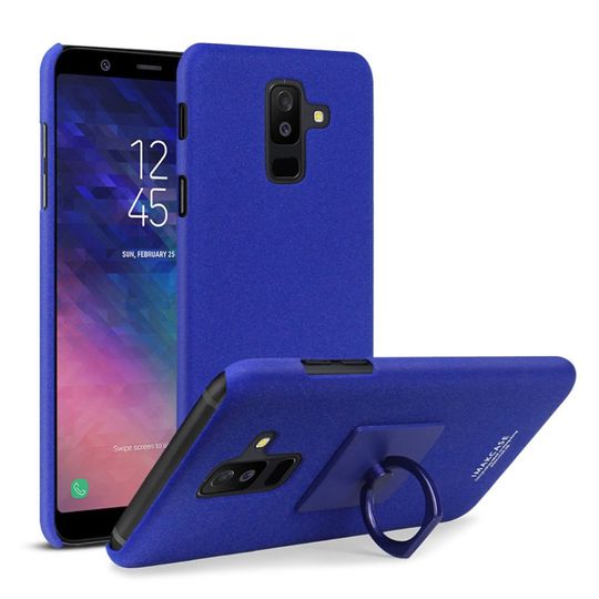 Samsung Galaxy A6 Plus Kova TPU Muovi Takaosa Suojakuori - Matta Sininen