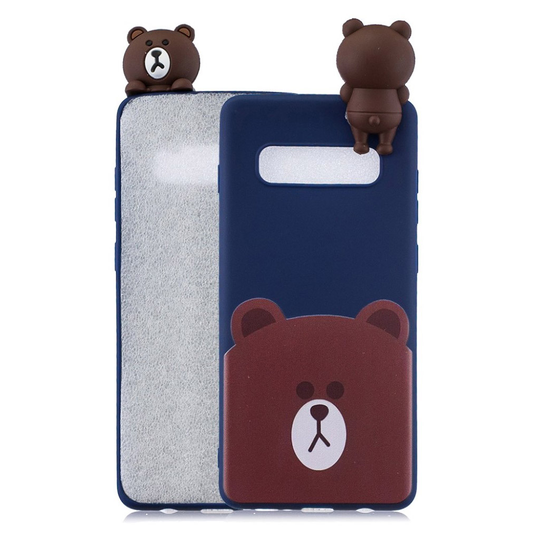 Samsung Galaxy S10 Plus 3D Suloinen nukke kuosi suojakotelo - Nalle