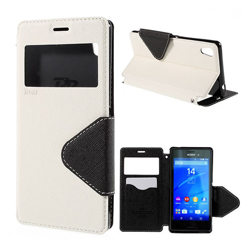 Roar Korea Sony Xperia M4 Aqua Nahkakotelo - Valkoinen