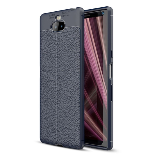Sony Xperia XA3 Ultra litchi case - Dark Blue