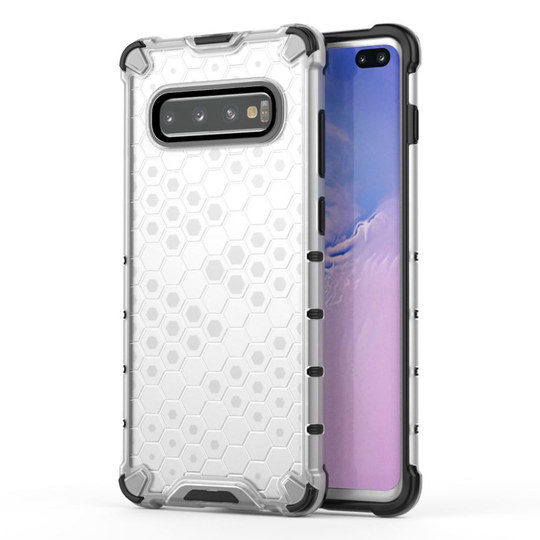 Bofink Honeycomb Samsung Galaxy S10 Plus kuoret - Valkoinen