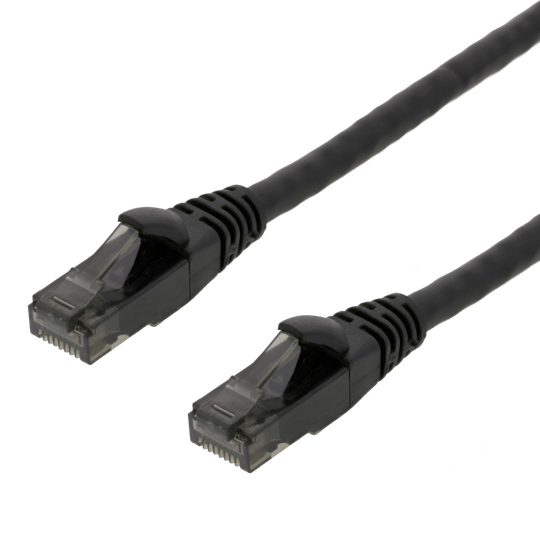 Taipuisa Laitekaapeli, U/UTP, Cat6, 3 M, Monilankaiset Johtimet, 24AWG, 500 MHz, LSZH, Musta