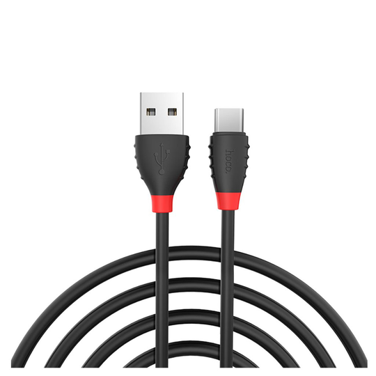 Universaali HOCO X27 Excellent Type-C USB data synkronisointi kaapeli - Musta