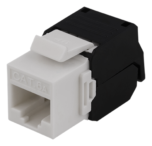 Keystone-liitin, UTP Cat6a, Suojaamaton, AWG-luku 22 - 26, Työkaluton Asennus