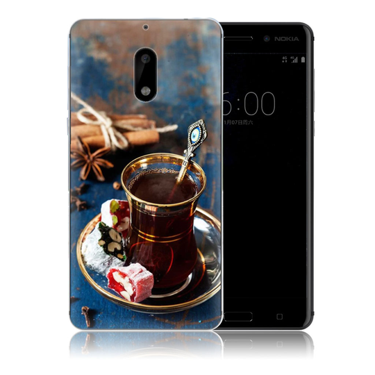 Nokia 6 uniikki suojakuori - Kahvi ja herkut