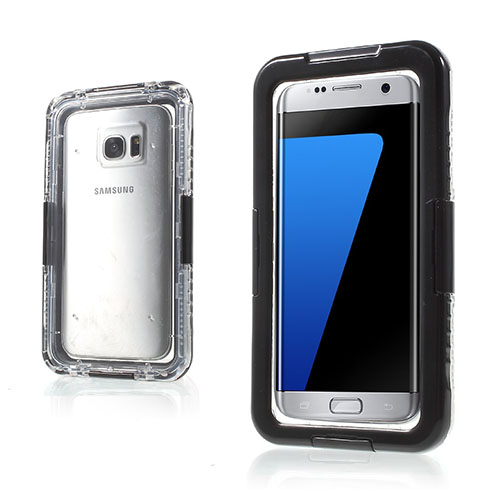 IP68 Samsung Galaxy S7 Edge Vesitiivis Kotelo - Musta