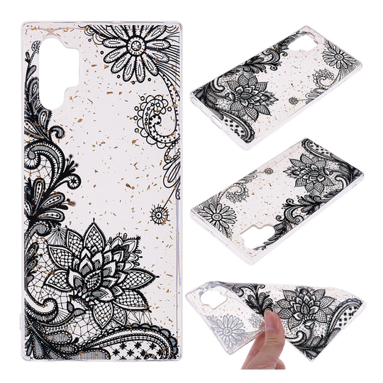 Deco Samsung Galaxy Note 10 Pro kuoret - Musta Pitsi