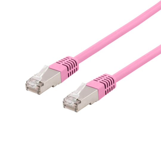 S/FTP Cat6 Patch Cable, LSZH, 1m, Pink