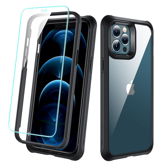 ESR Alliance Tough Suojakotelo iPhone 12 / 12 PRO Musta / Läpinäkyvä