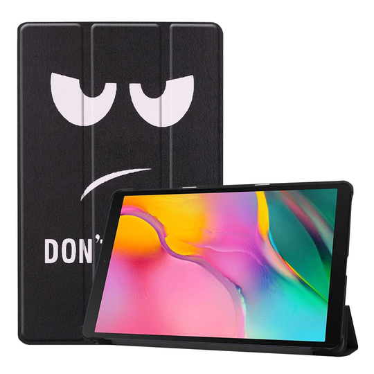 Samsung Galaxy Tab A 10.1 (2019) tri-fold leather case - Do not Touch Me