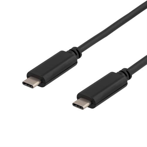 USB 3.1 Kaapeli, Gen 1, Tyyppi C Uros - Tyyppi C Uros, 0,25m, 3A, Musta