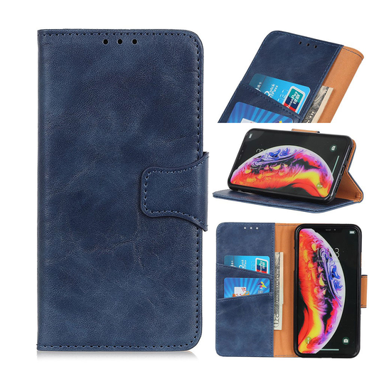 Crazy Horse Samsung Galaxy A40 leather case - Blue